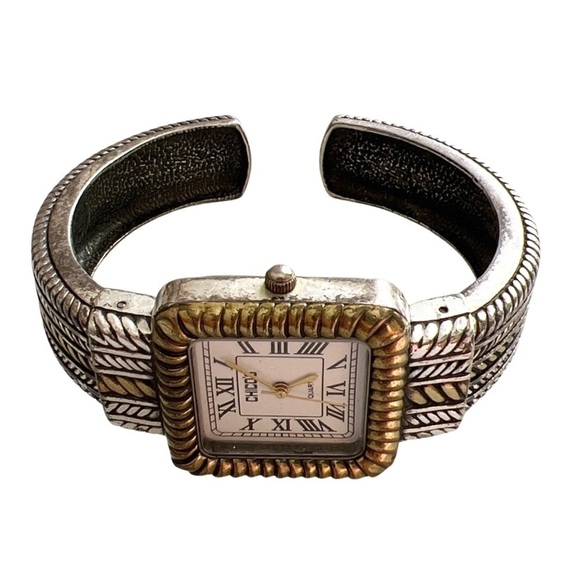 CHICO’S • Vintage Gold & Silver Quartz Bracelet Watch - Picture 5 of 5